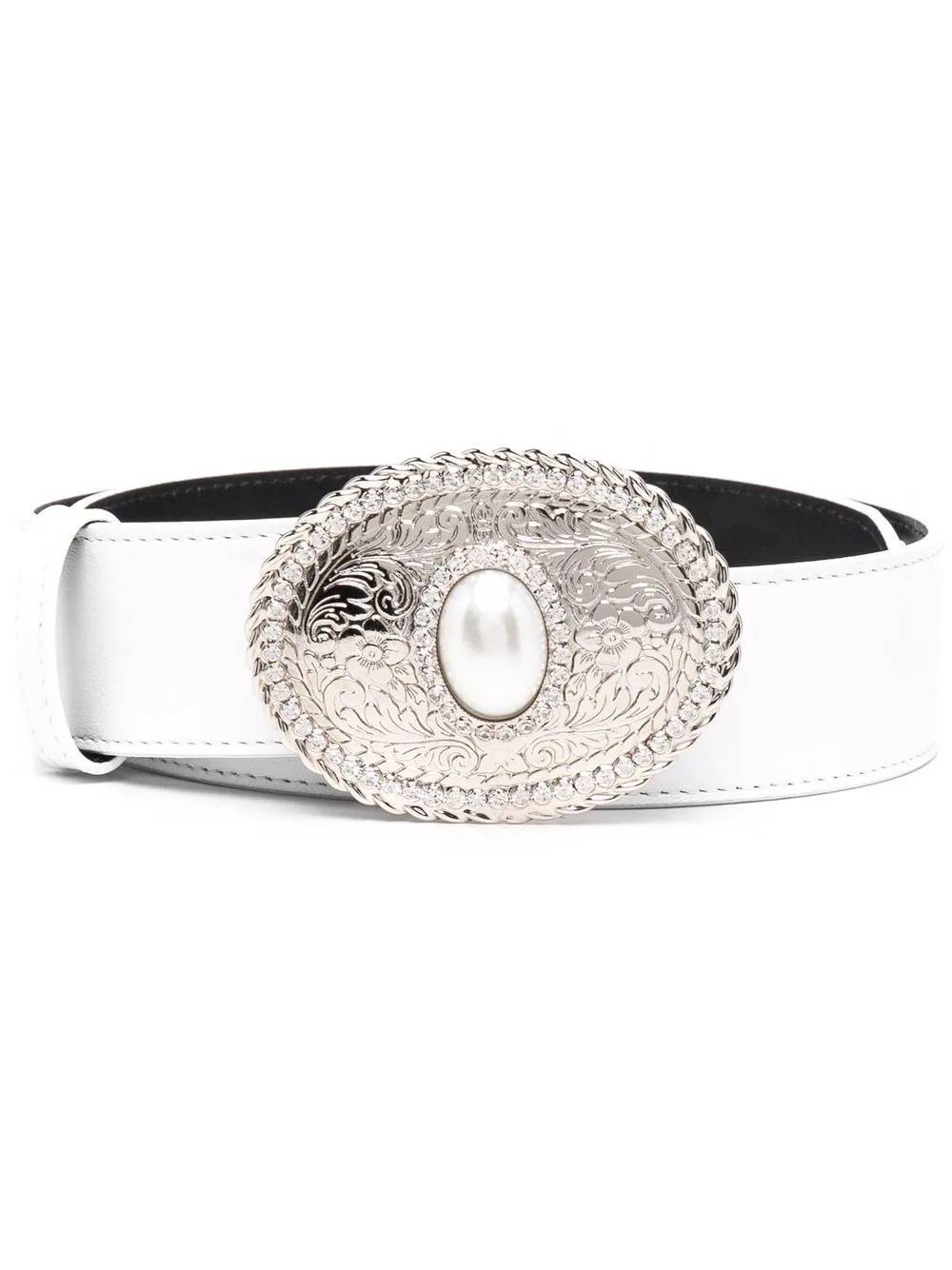 leather buckle belt - 1