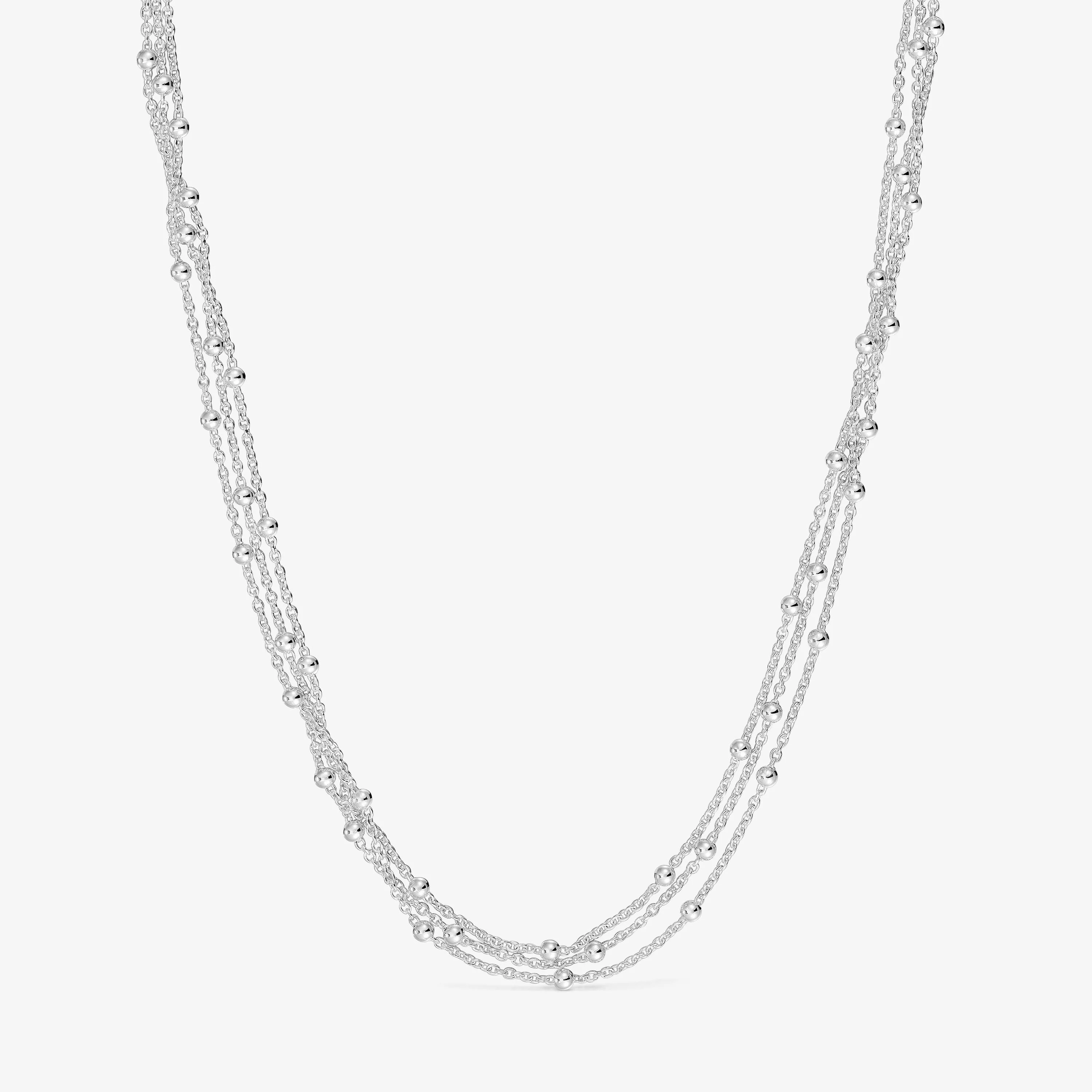 Short silver triple Necklace TOUS Basics - 1