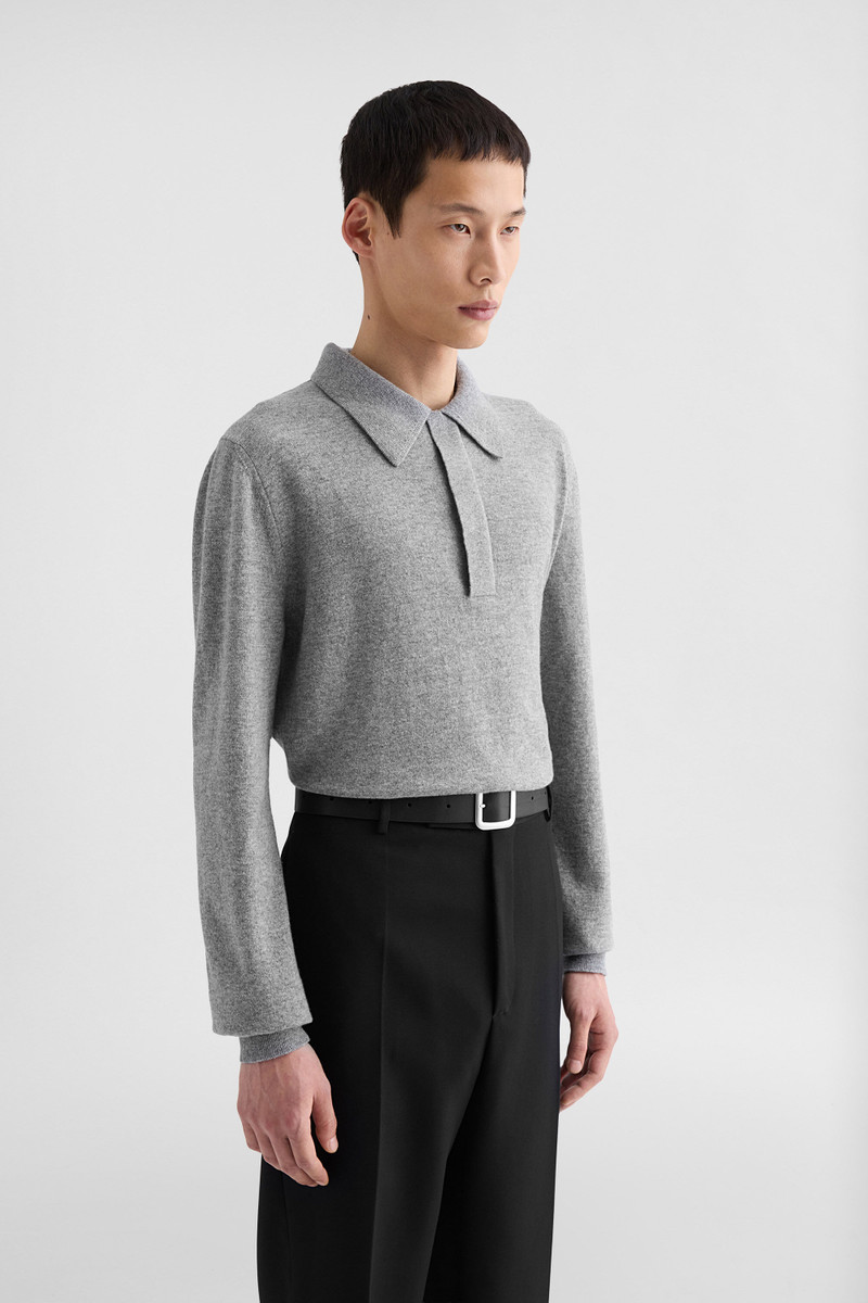 Lightweight Wool Polo Sweater 3