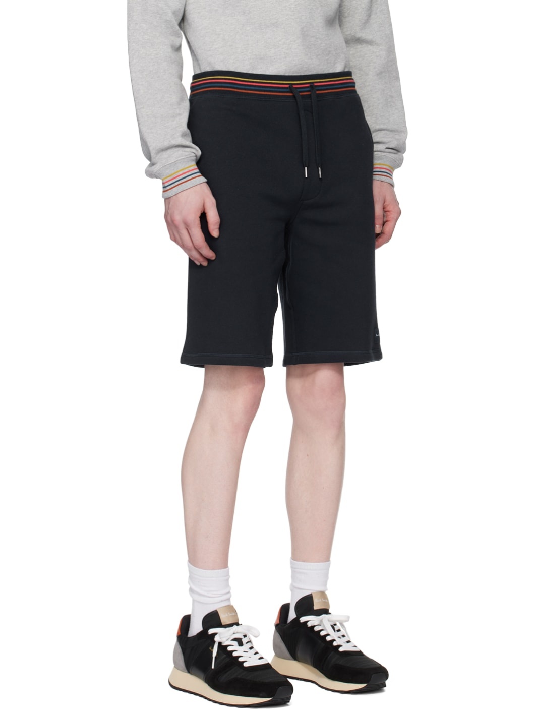Navy Artist Stripe Shorts - 2