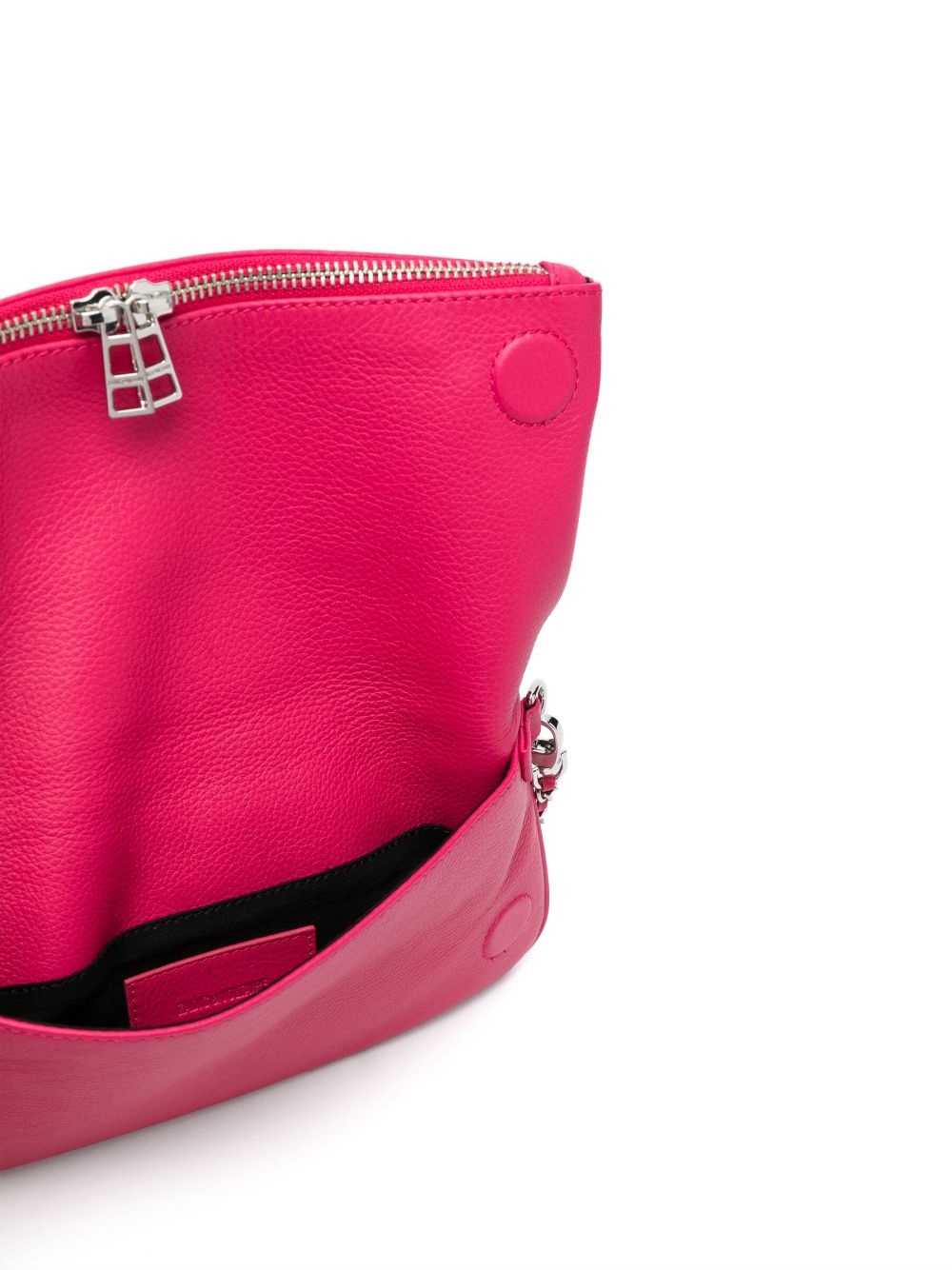 logo-plaque leather shoulder bag - 5