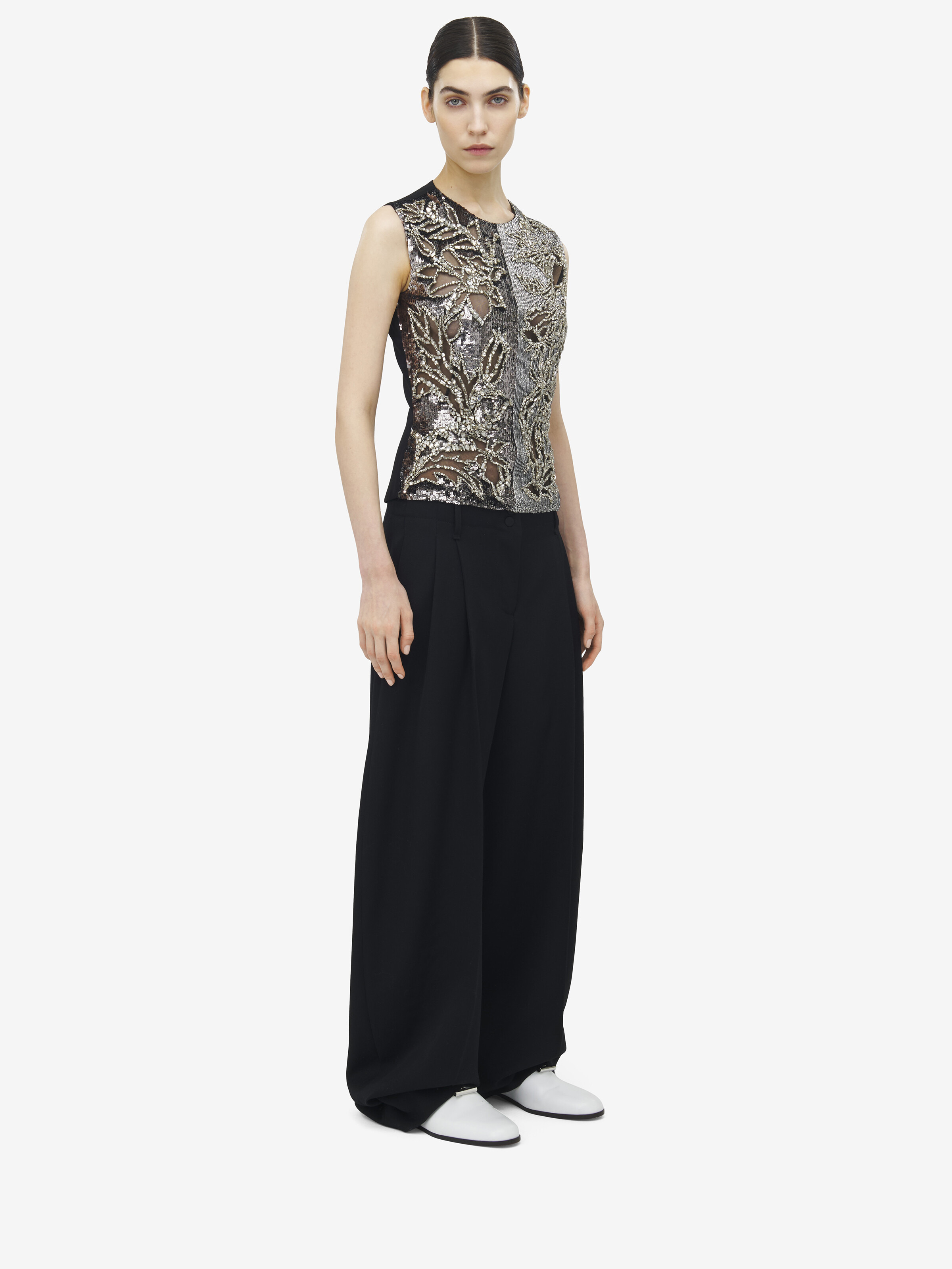Crystal Stencil Embroidery Top - 4