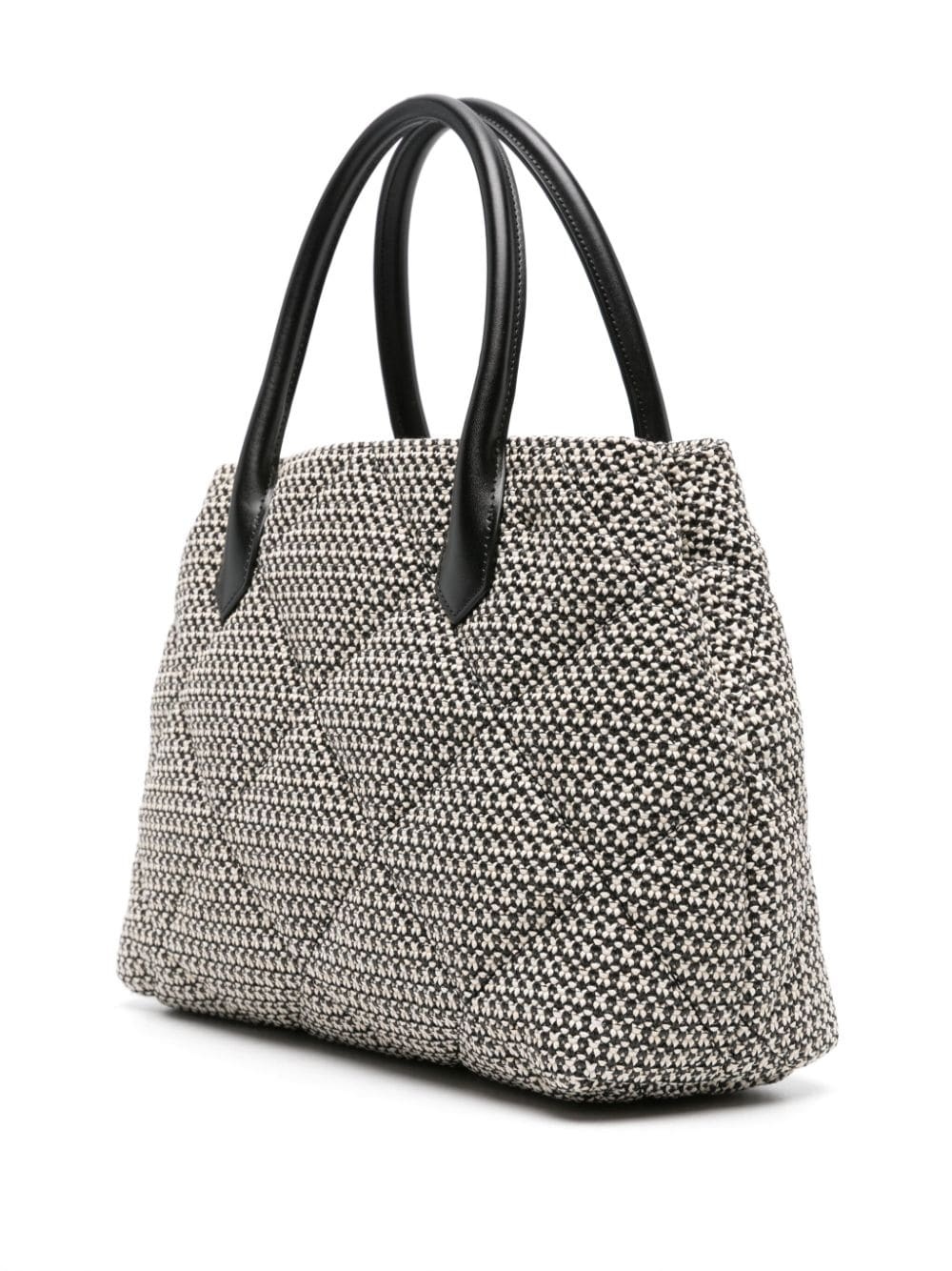 interwoven quilted tote bag - 3