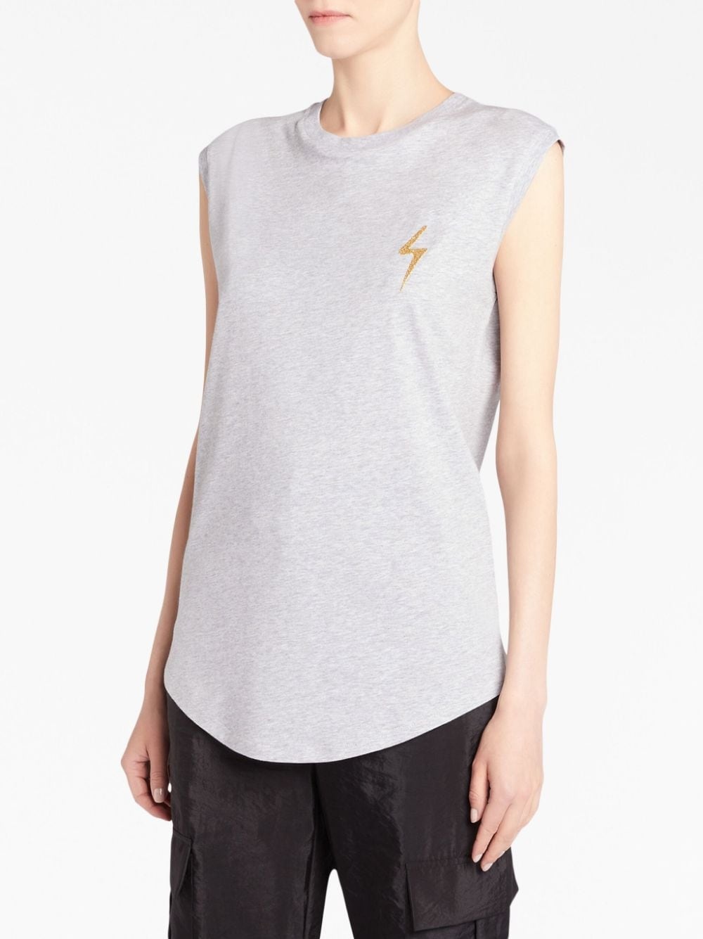 Ursella Thunderbolt-embroidered cotton tank top - 3