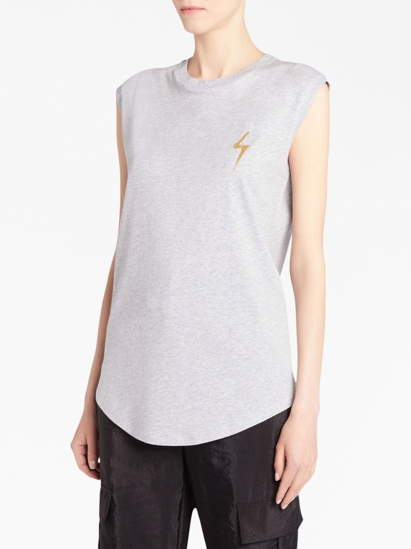 Ursella Thunderbolt-embroidered cotton tank top 3
