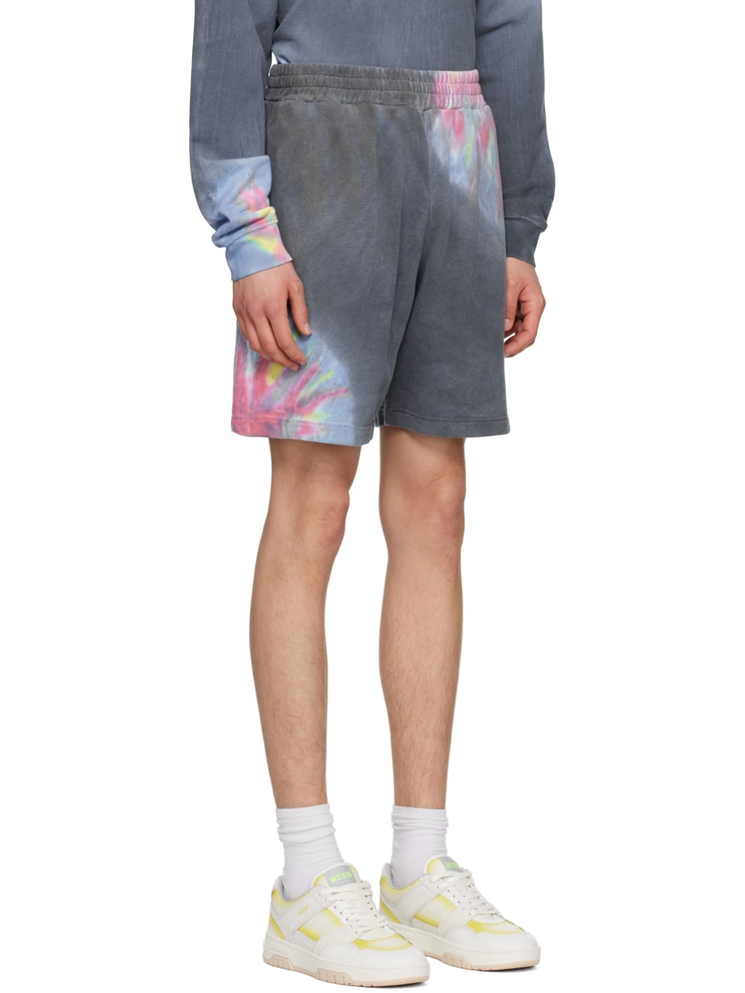 Gray Tie-Dye Shorts - 2