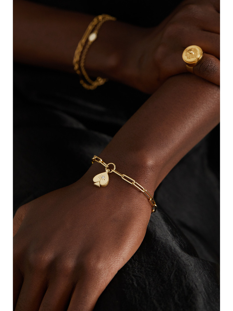FOUNDRAE Spade 18-karat Gold Diamond Bracelet outlook