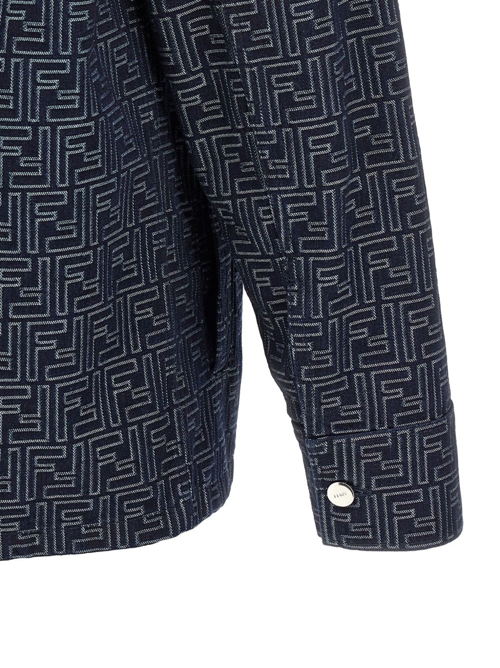 monogram-pattern shirt jacket - 4