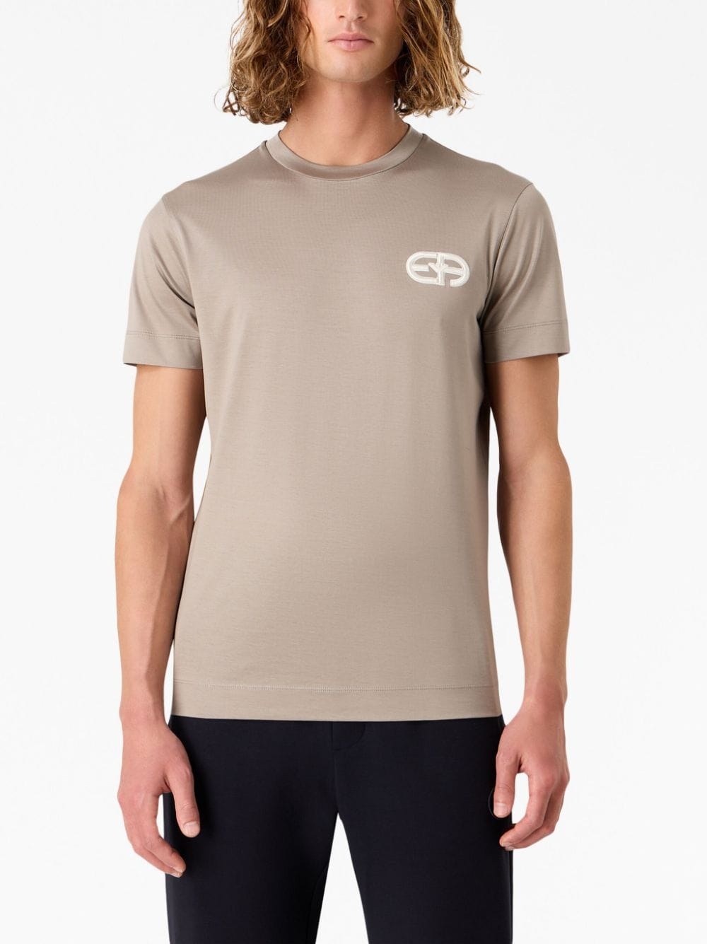logo-embroidered crew-neck T-shirt - 3