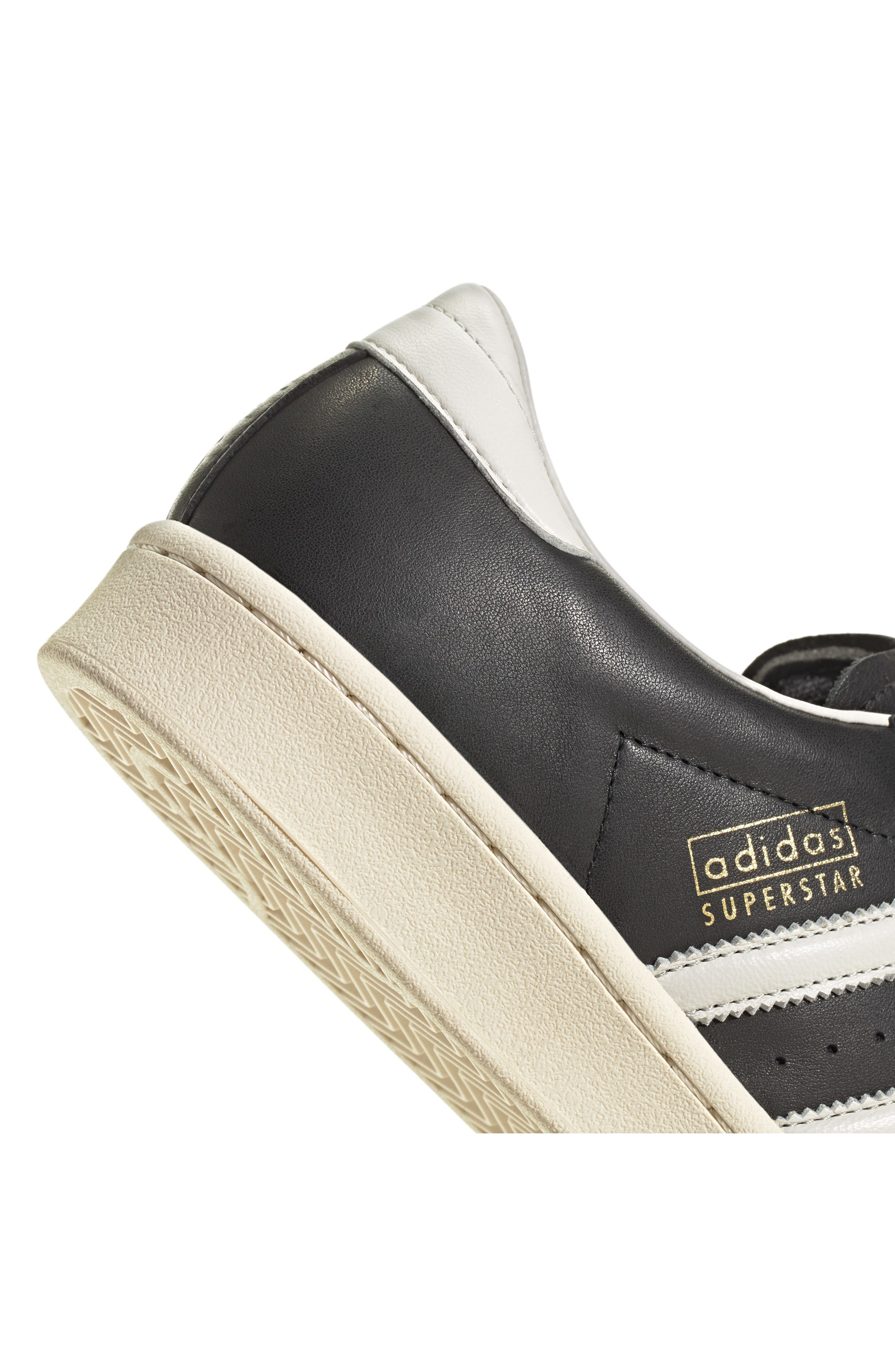 adidas Gender Inclusive Superstar Vintage Sneaker in Black/White/Cream White at Nordstrom - 8