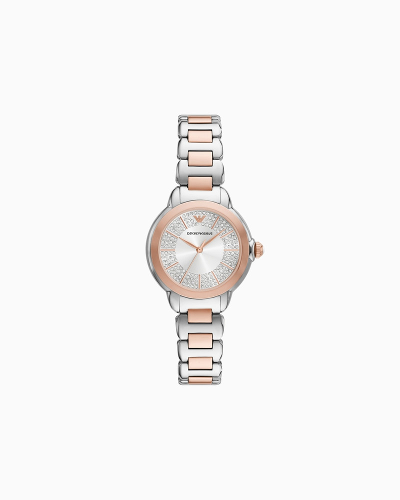 THREE-HAND TWO-TONE STAINLESS STEEL WATCH 1