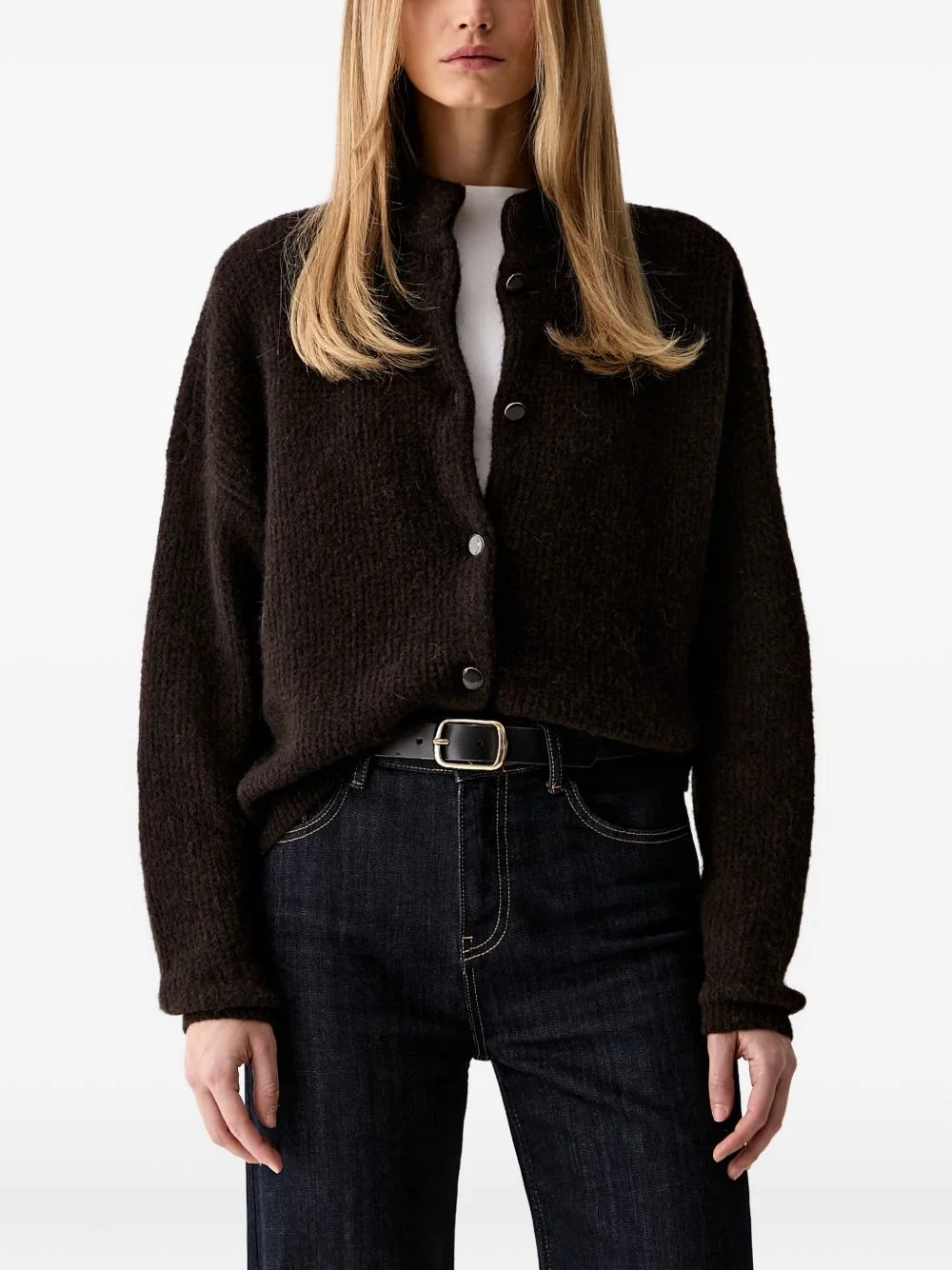 AlphaGZ ribbed-knit cardigan - 1