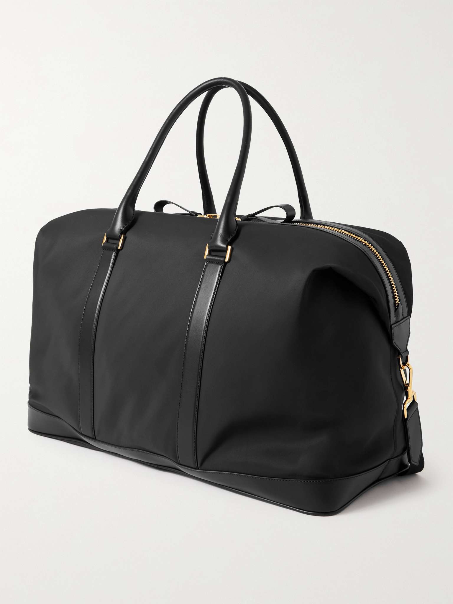 Leather-Trimmed Nylon Holdall - 4