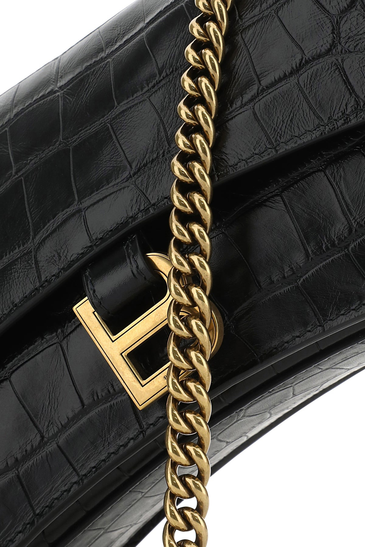 Black leather Crush S shoulder bag - 4
