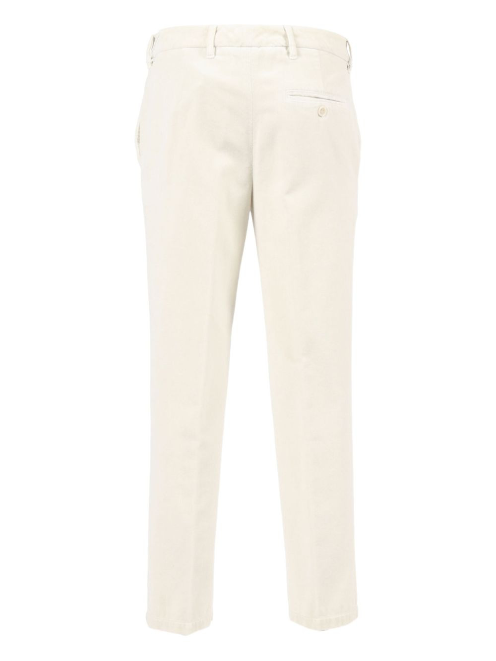 button-fastening cotton trousers - 2