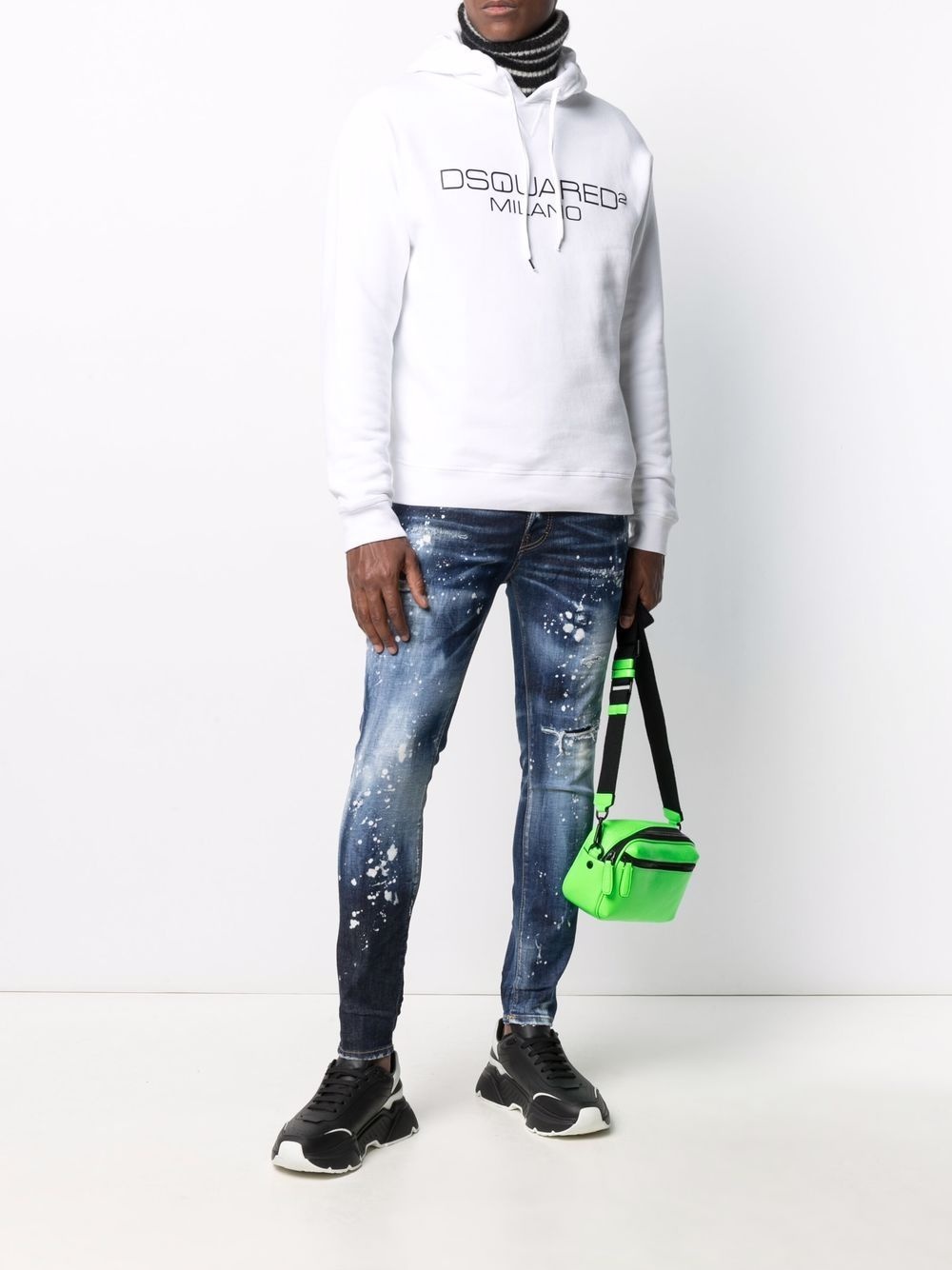 paint-splatter skinny jeans - 2