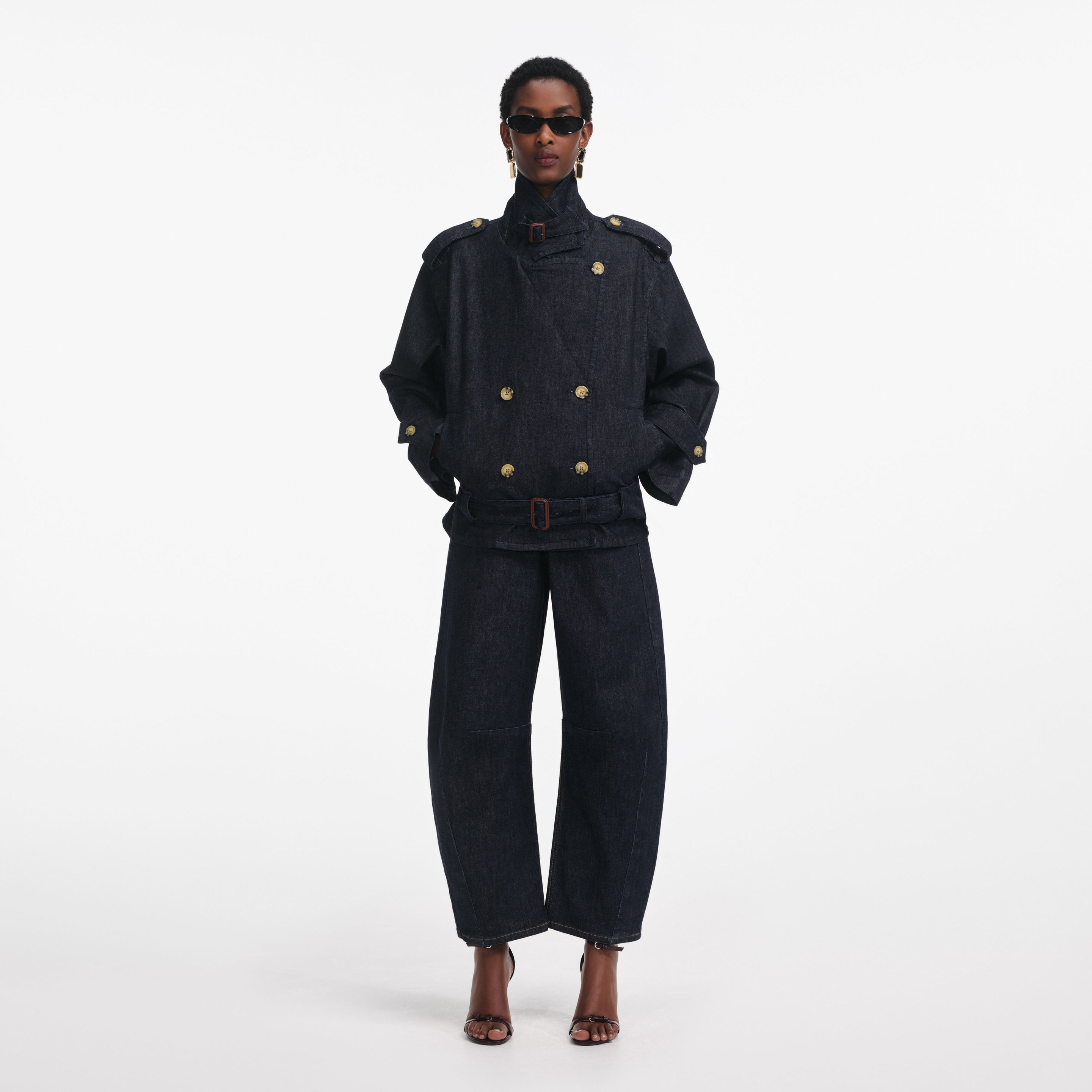 Denim Trench Jacket - 5