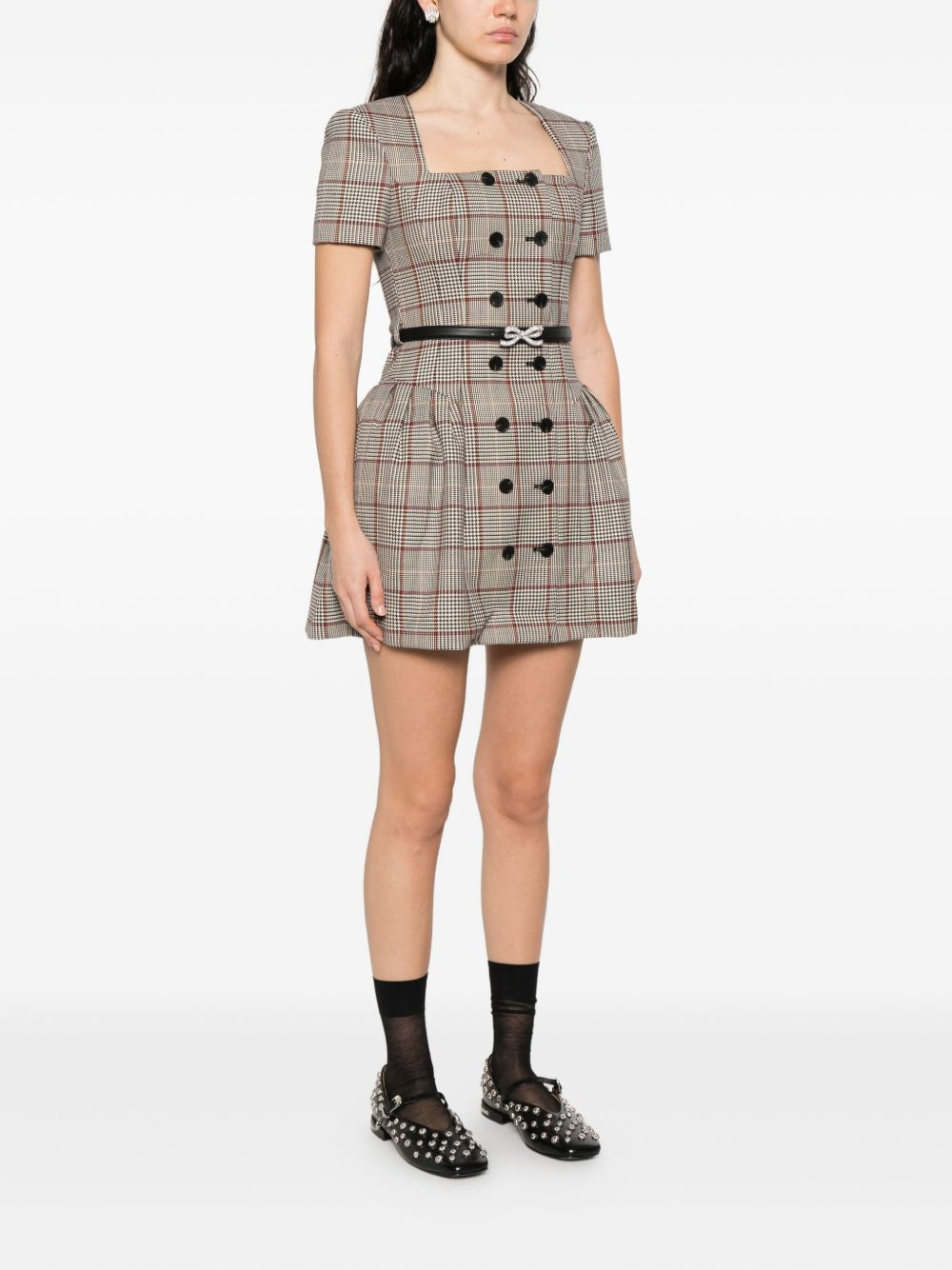 Self Portrait Women Plaid Mini Dress - 2
