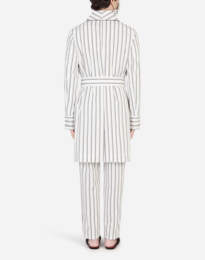 Dolce & Gabbana Double-stripe robe with matching face mask outlook