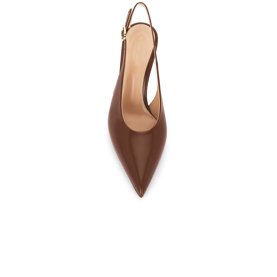 Gianvito Rossi Robbie Slingback Leather Pumps - 4