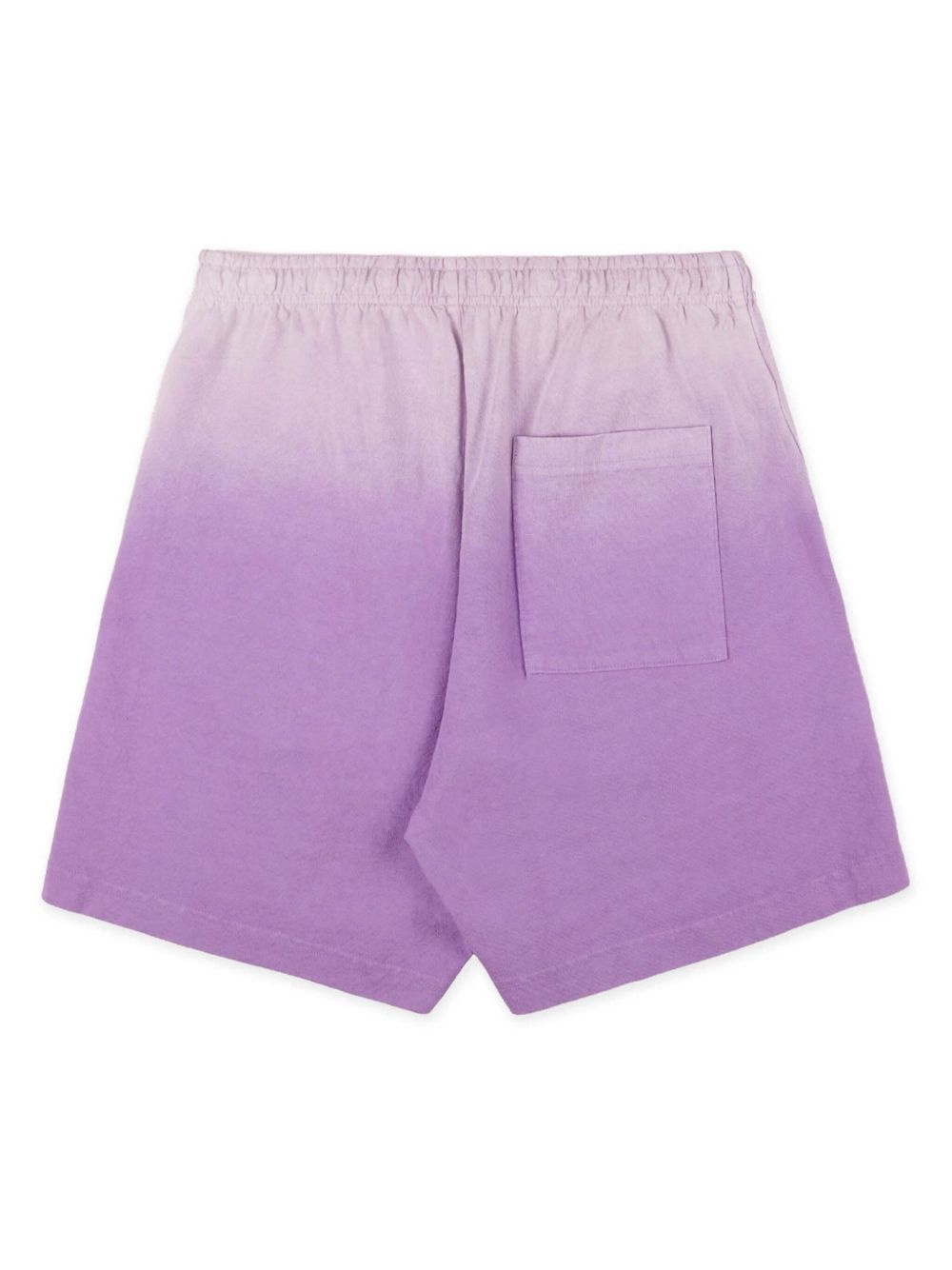 gradient-effect cotton track shorts - 2
