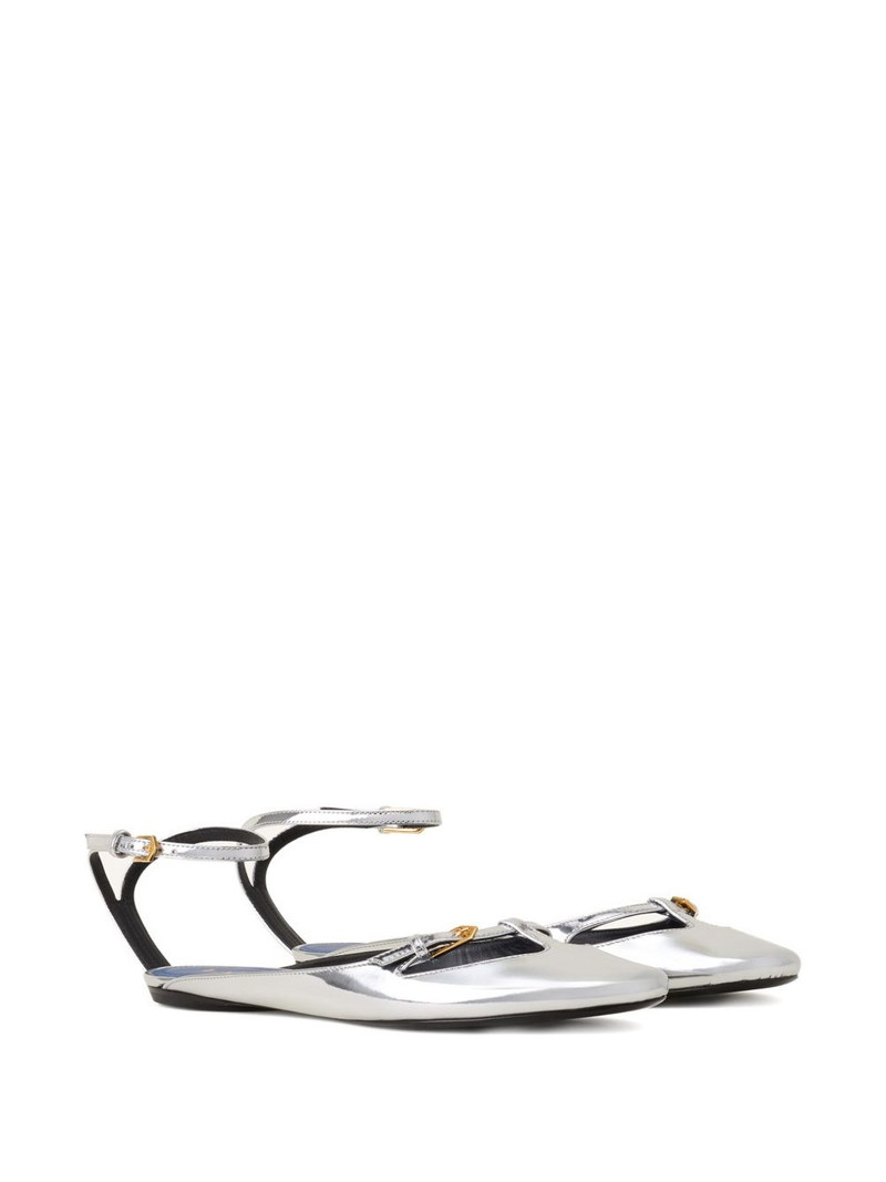 Lanvin buckle ankle-strap ballet flats outlook