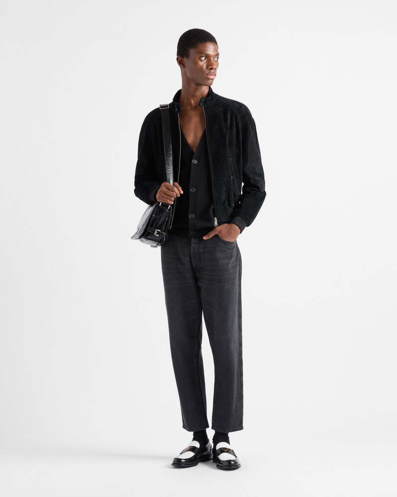 Prada Suede Bomber Jacket outlook