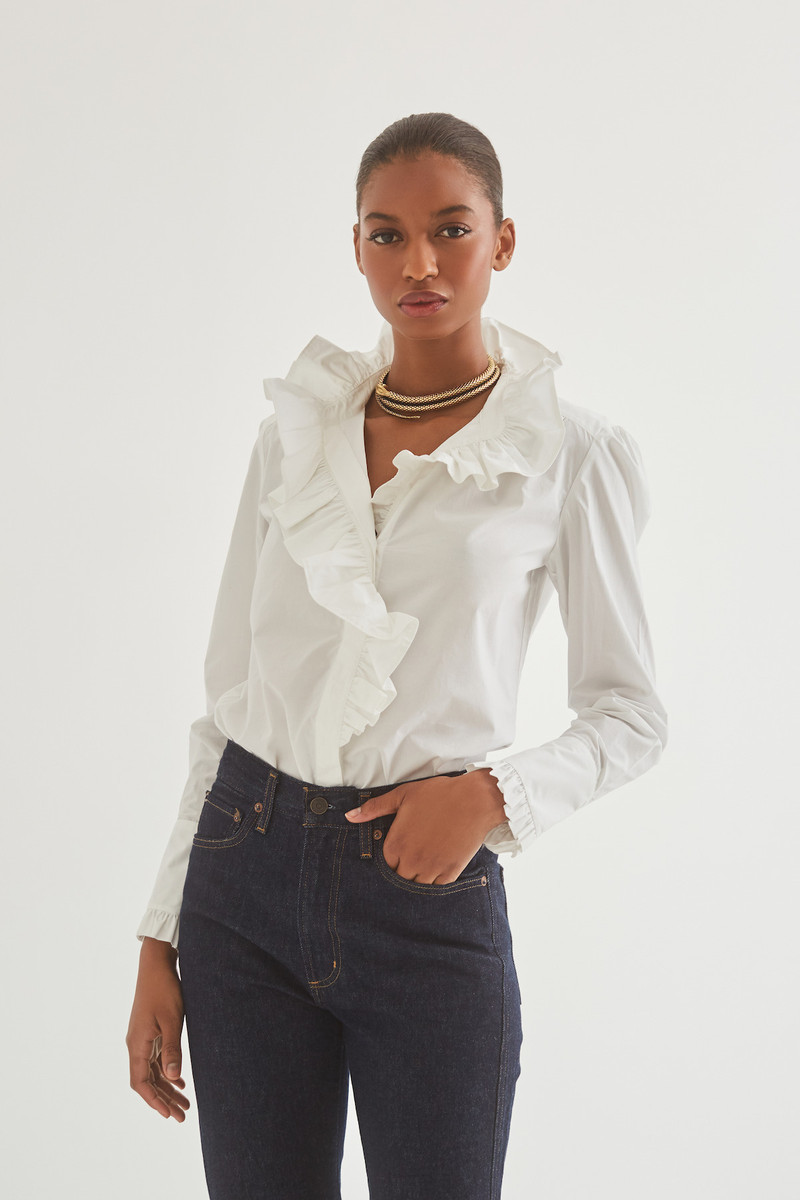 Cara Cara Anne Blouse
A Tried And True Basic With A Romantic Ruffle outlook