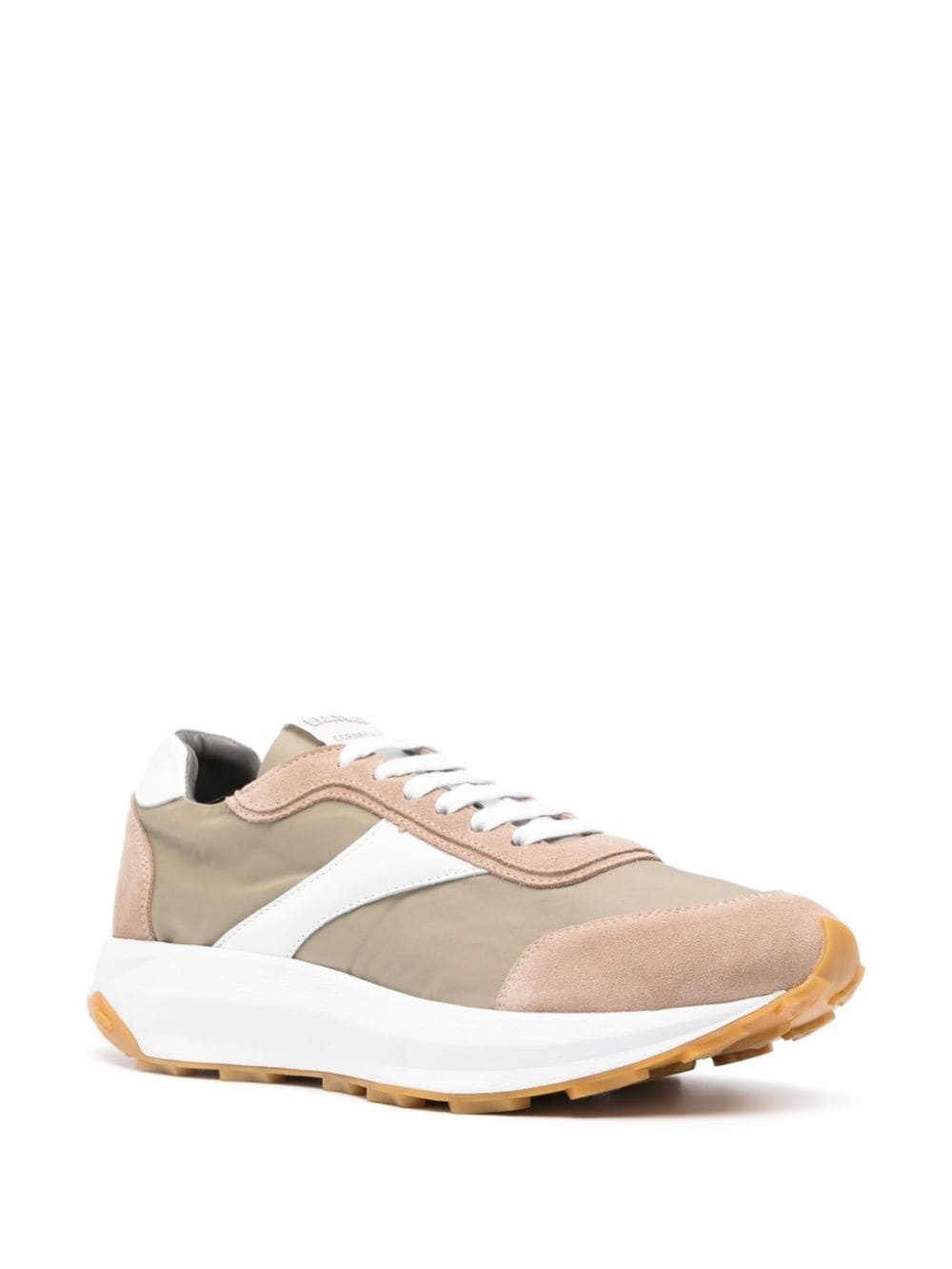 lace-up panelled sneakers - 2