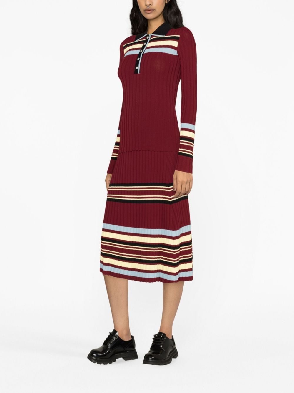 Wander pleated knitted midi skirt - 2