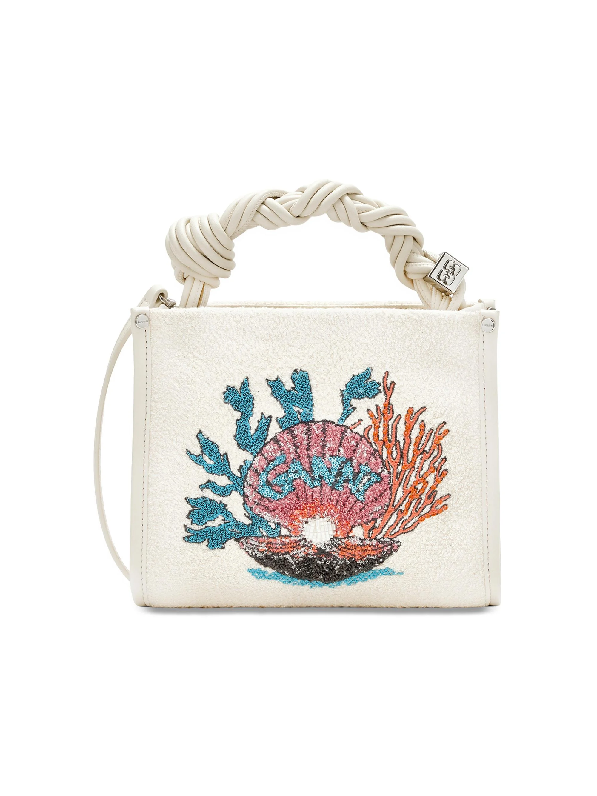 Women's Buo Small Dice Shopper Tote Bag - Egret - 1