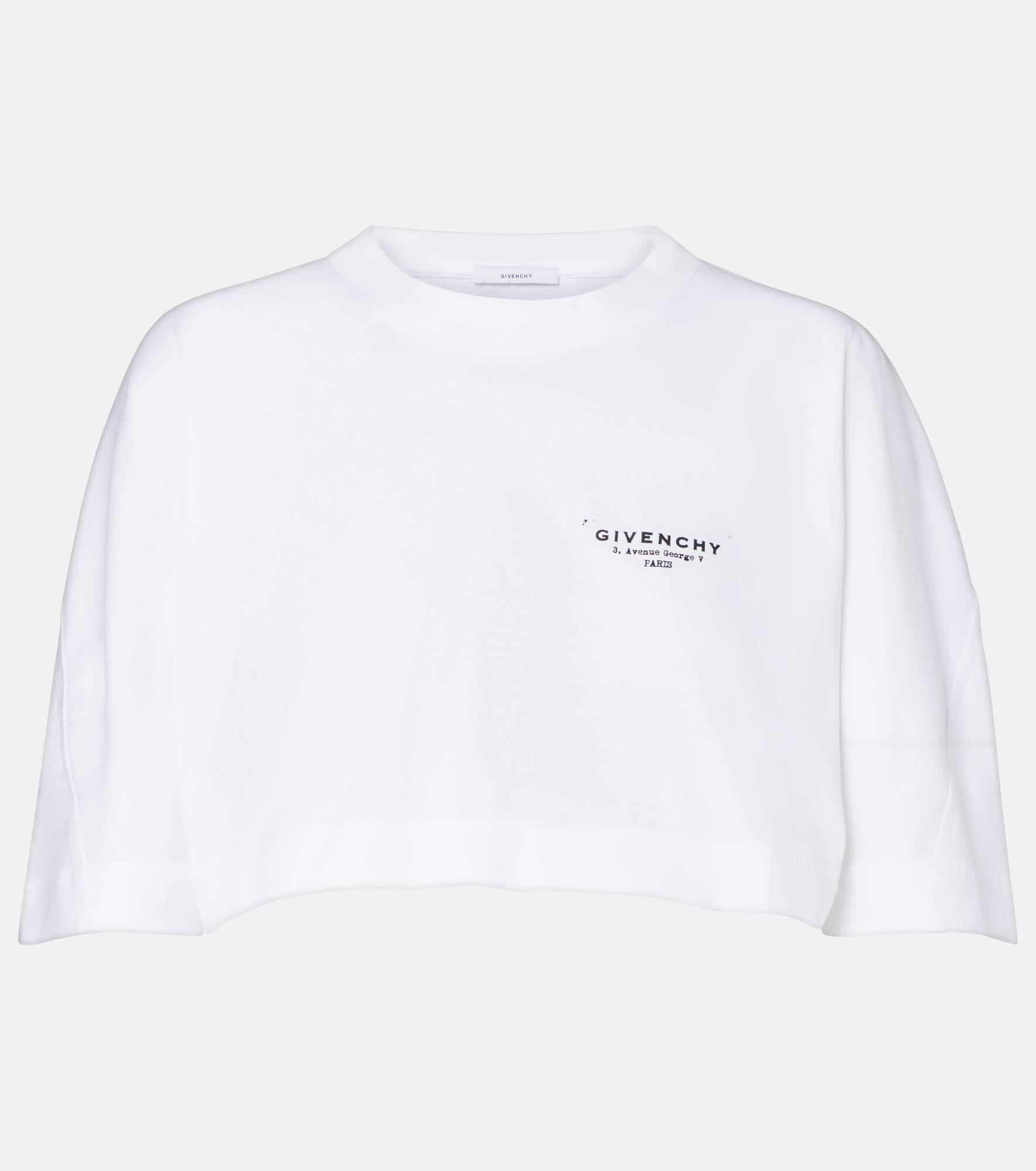 Cropped logo cotton T-shirt - 1