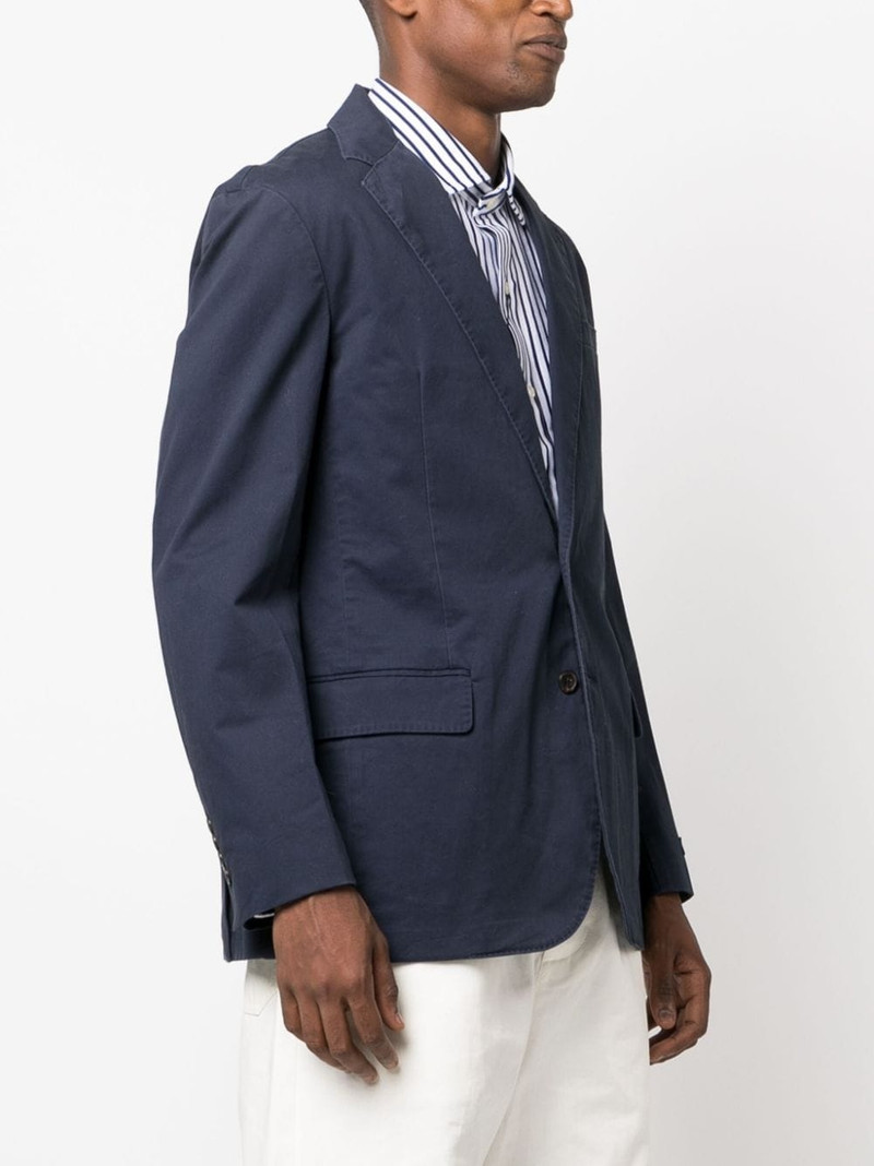 single-breasted logo-patch blazer 3