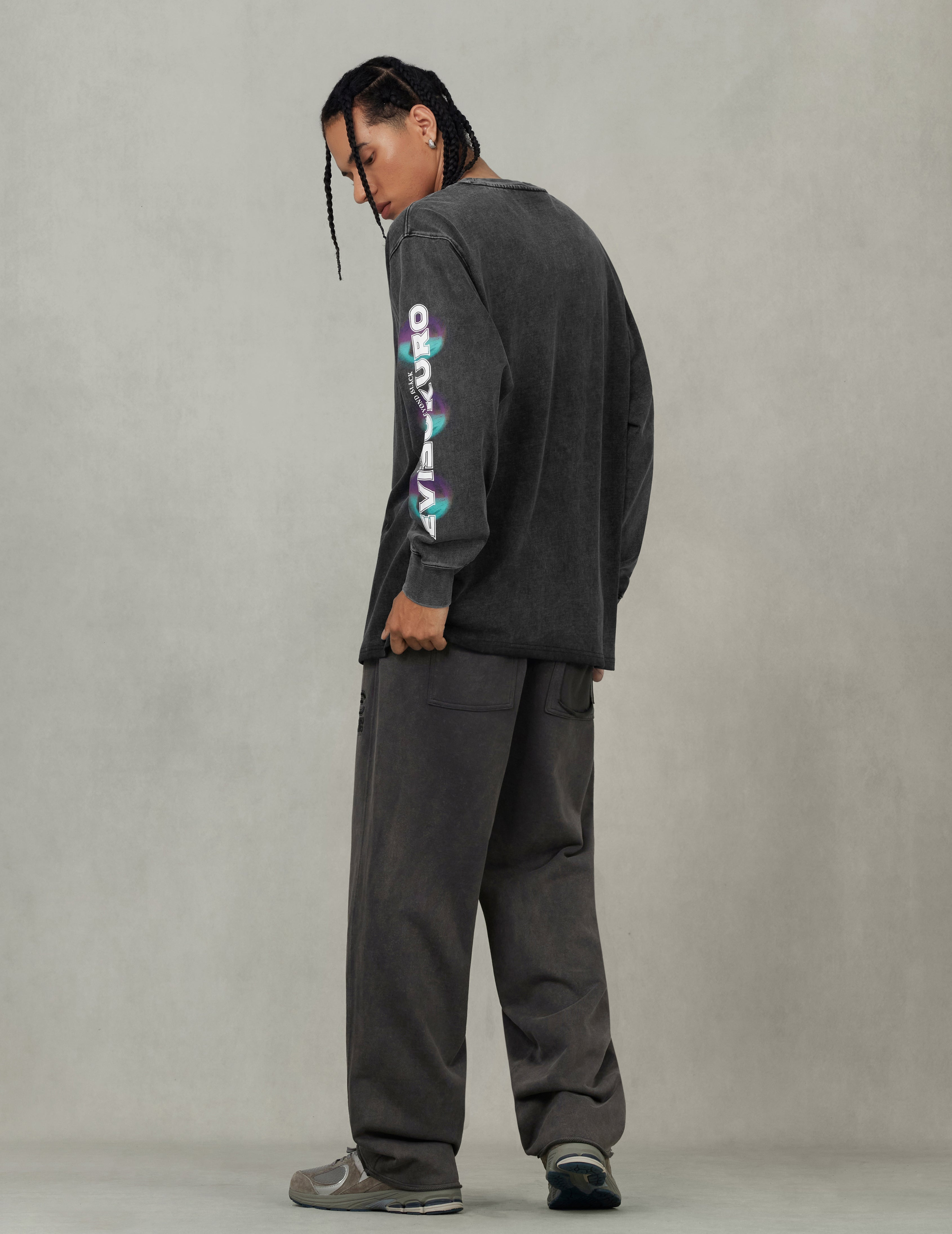EVISUKURO and Seagull Prints Relax Fit Long-sleeve T-shirt - 8