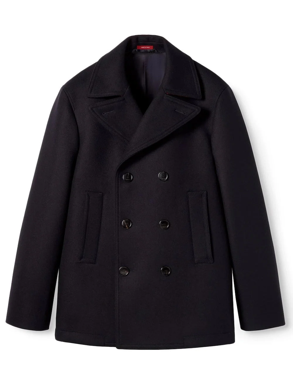 Gucci Men Wool And Leather Peacoat - 1