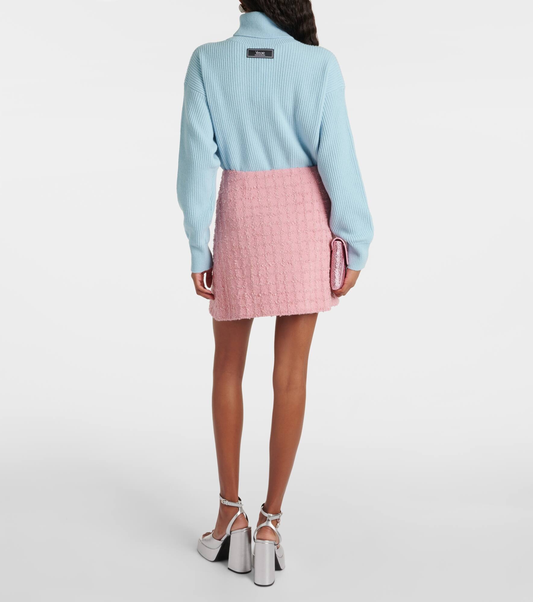 Wool-blend bouclé miniskirt - 3