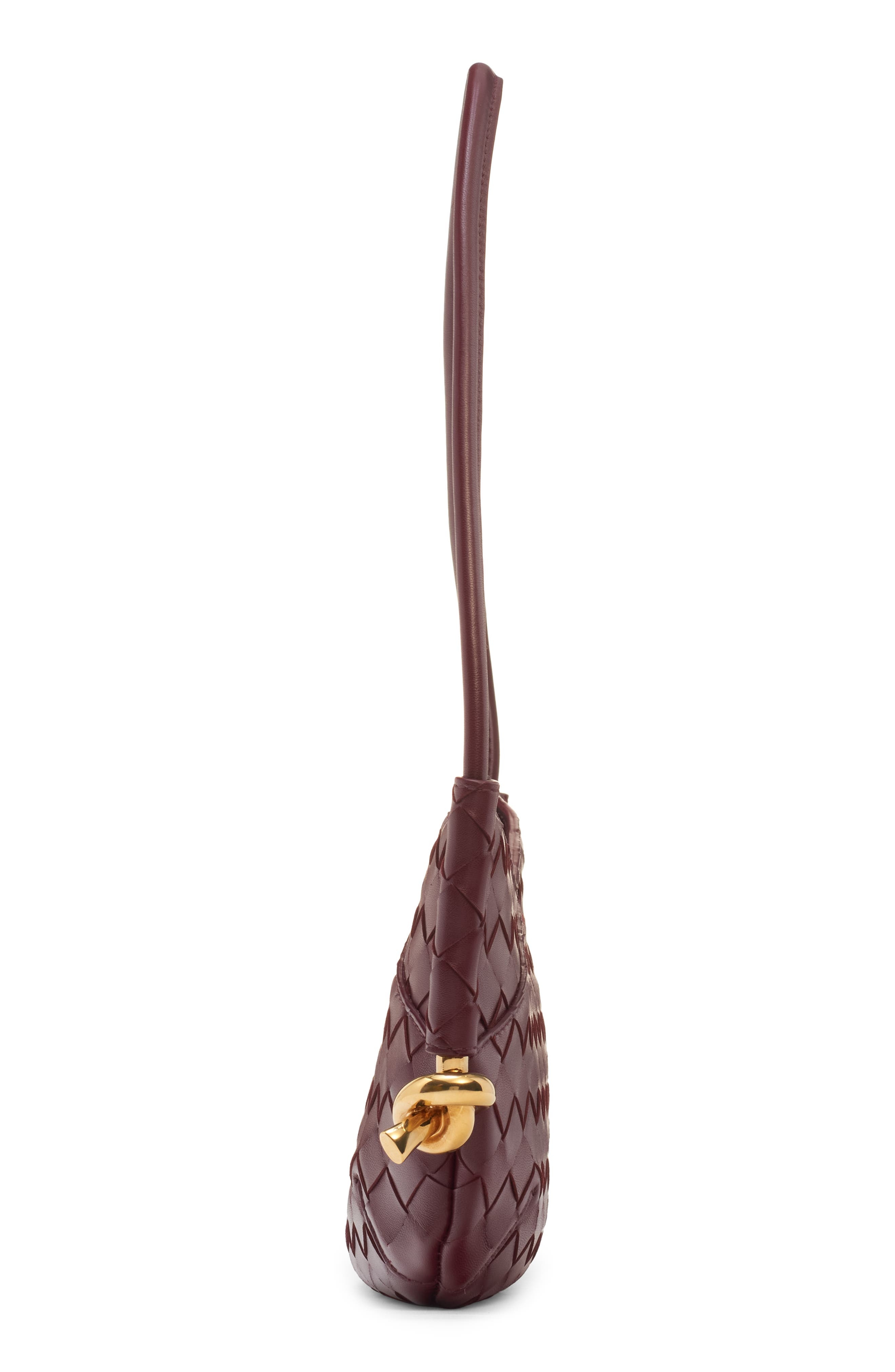 Bottega Veneta Mini Solstice Intrecciato Leather Hobo Bag in 2250 Barolo-M Brass at Nordstrom - 5