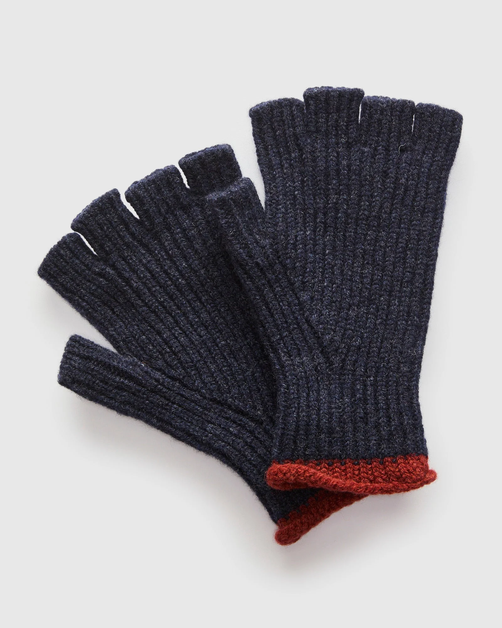 "Lost My Fingers" Wool Gloves in Indigo - 1