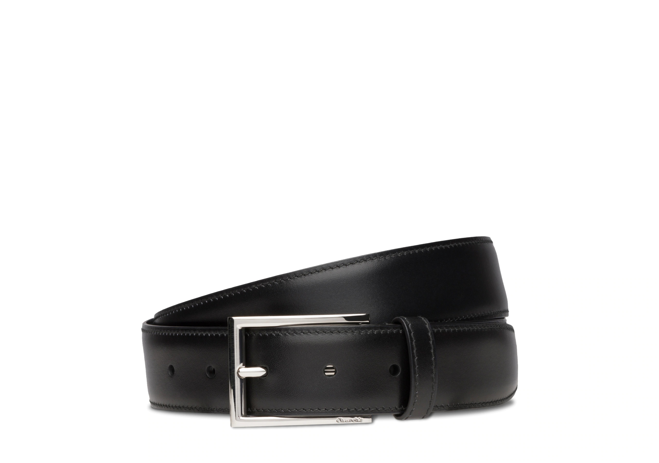 Elongated buckle belt
Calf Leather Belt Black - 1
