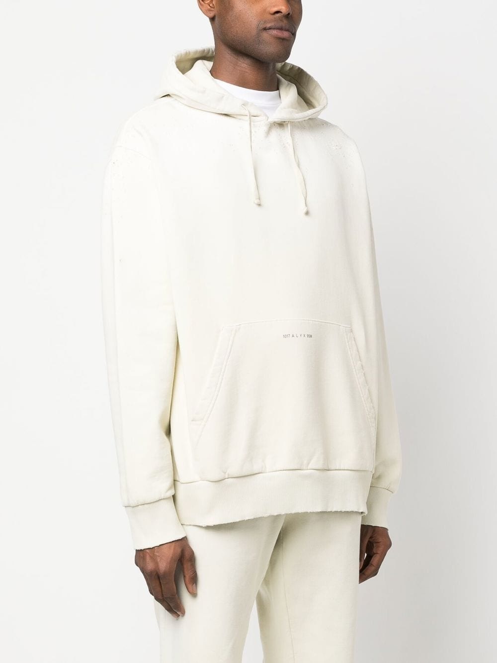 logo-print cotton hoodie - 3