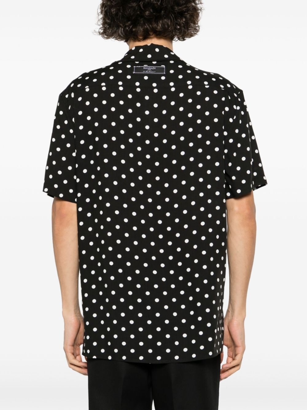 polka dot-print crepe shirt - 4