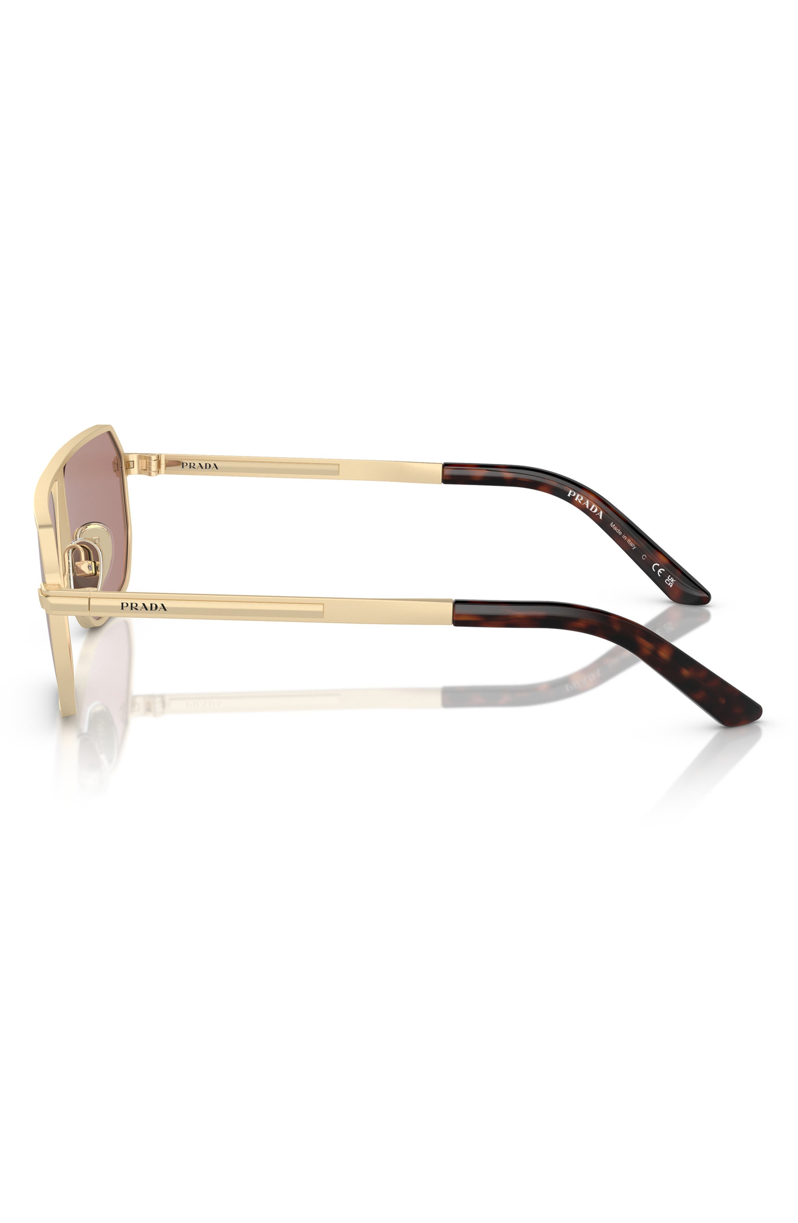 Prada 59mm Pillow Sunglasses in Matte Pale Gold at Nordstrom - 3