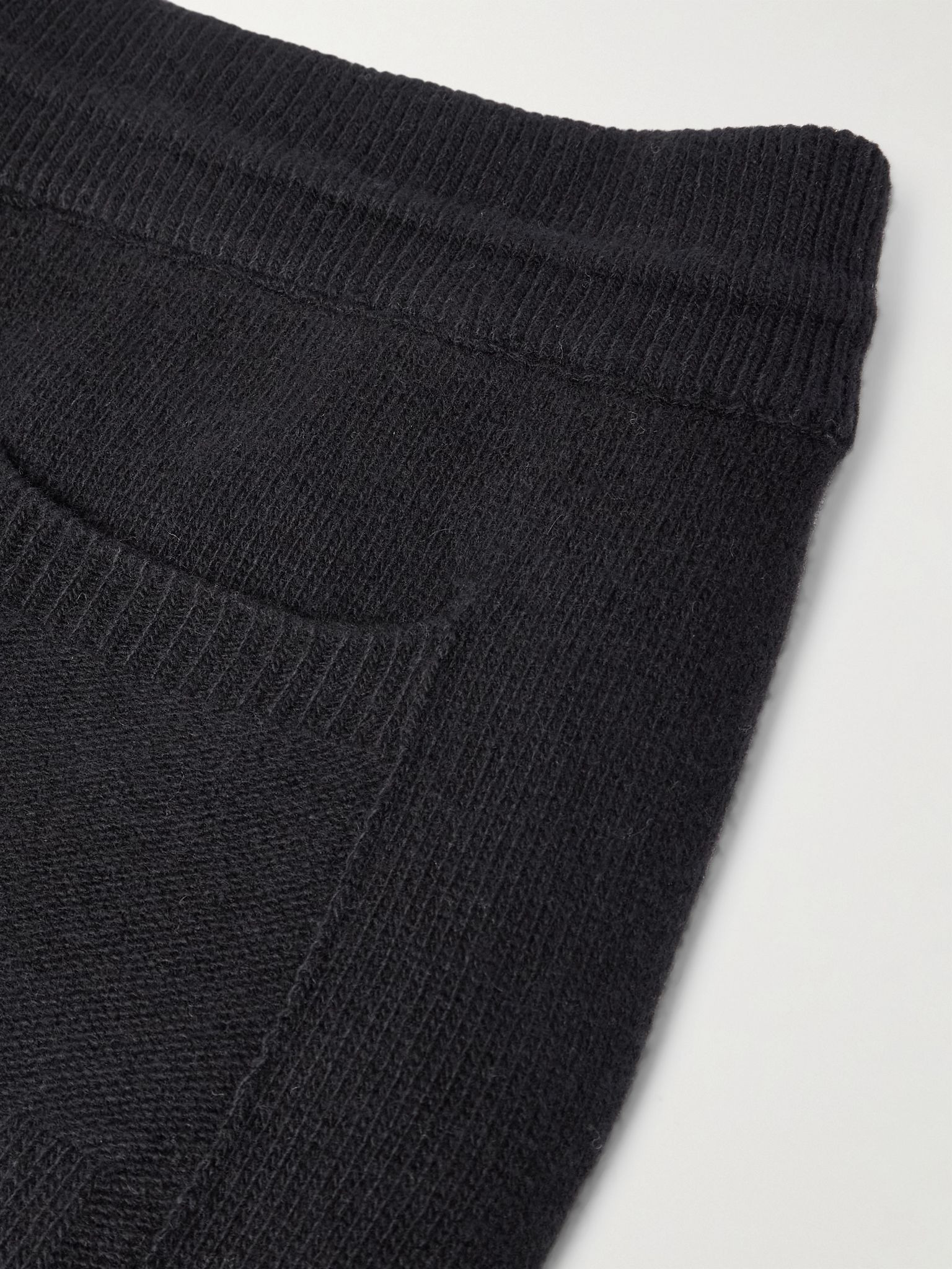 Straight-Leg Wool and Cashmere-Blend Sweatpants Black - 5