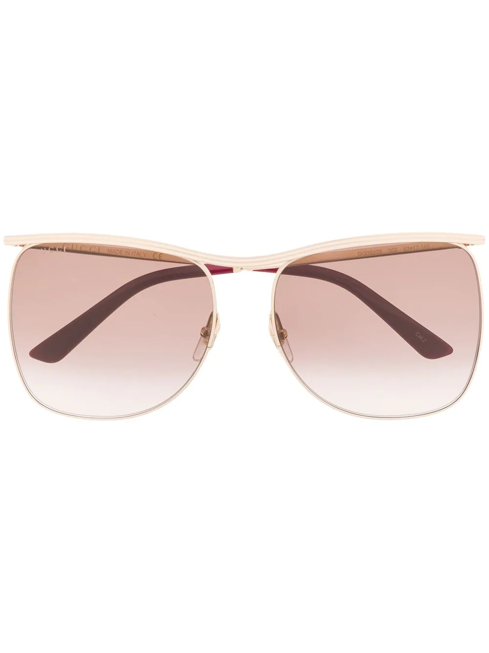 oversized metal-frame sunglasses - 1