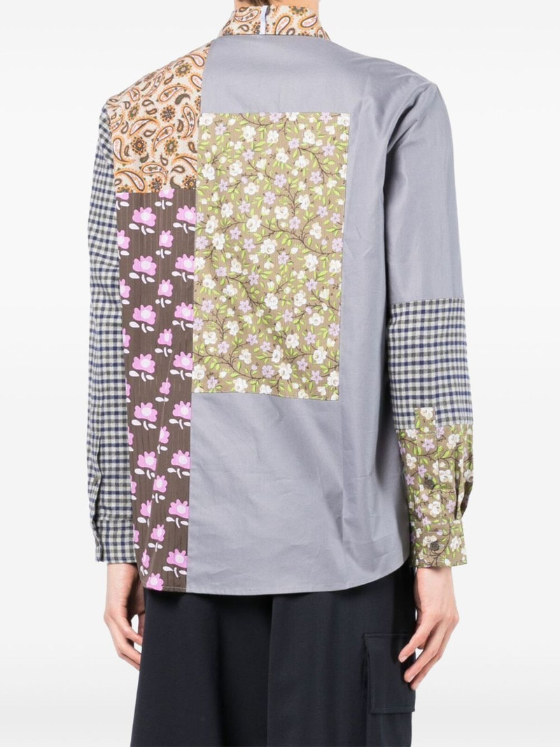patchwork-design shirt 4