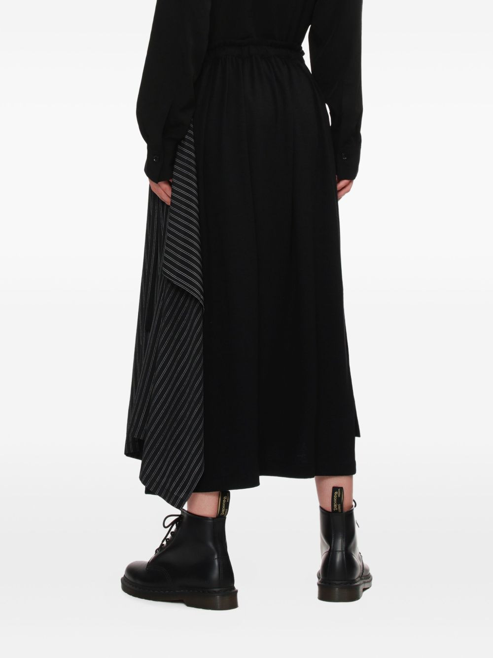 pinstripe panelled midi skirt - 4