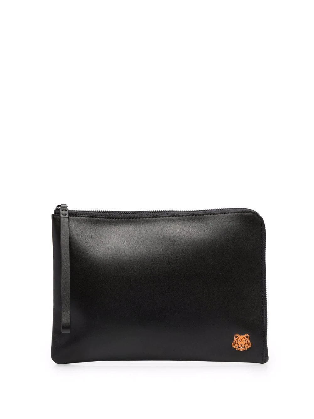 calf leather clutch bag - 1