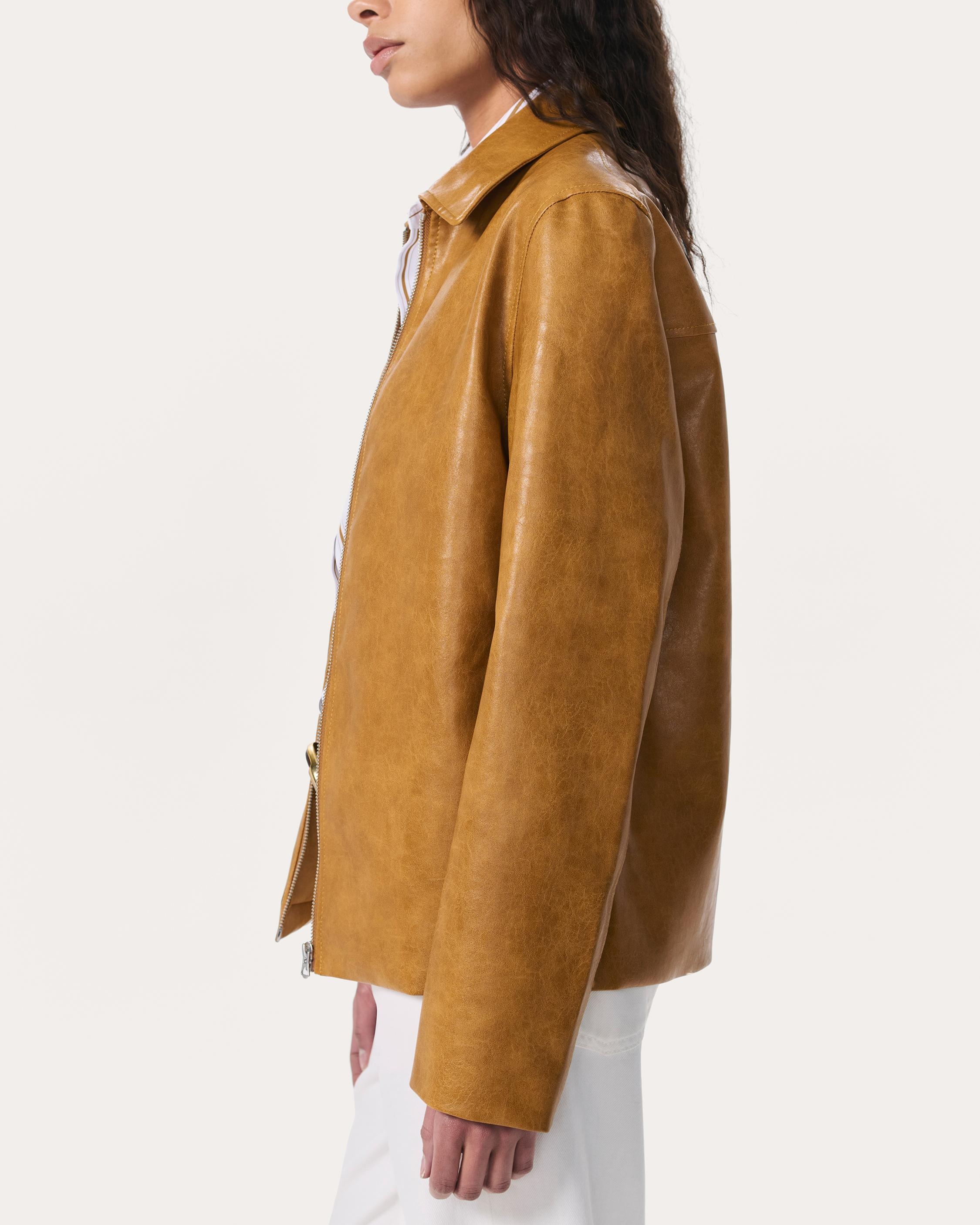 Jordie Faux Leather Jacket - 5