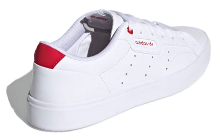 (WMNS) adidas Sleek 'Heart Embossed - White Scarlet' FZ1829 - 4