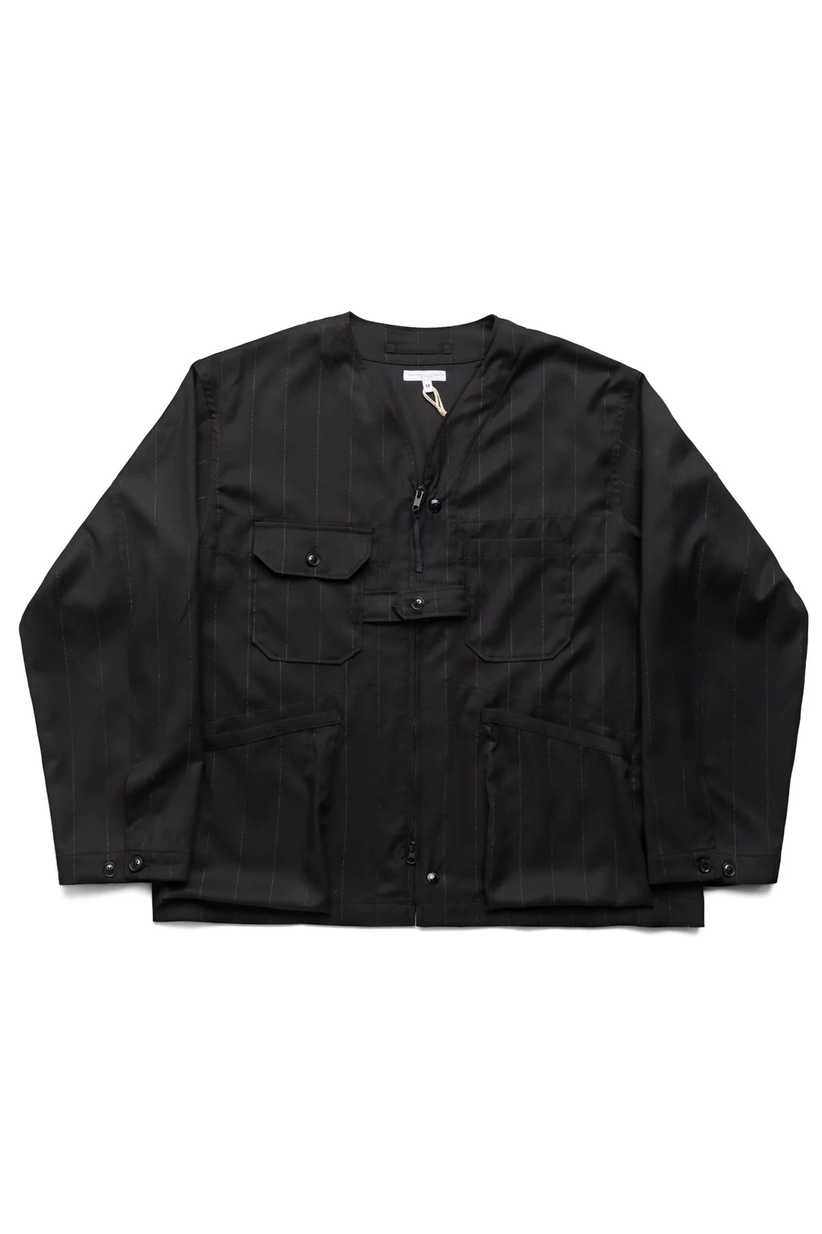 Cardigan Jacket Polyester Lurex Stripe - Black - 1